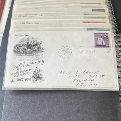 LOT 98K: Collection of First Day Stamp Issue Cover Envelopes in Book (1950s)