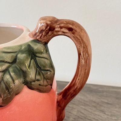LOT 99K: Signed Lemon Artwork & Ceramic Peach Pitcher