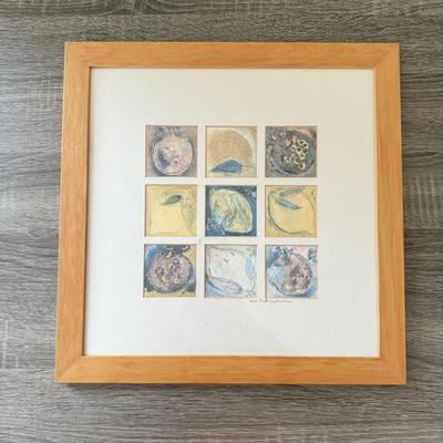 LOT 99K: Signed Lemon Artwork & Ceramic Peach Pitcher