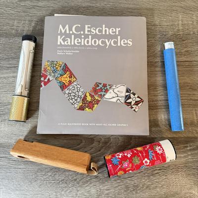 LOT 142K: MC Escher Kaleidocycles Book & Collection of Kaleidoscopes