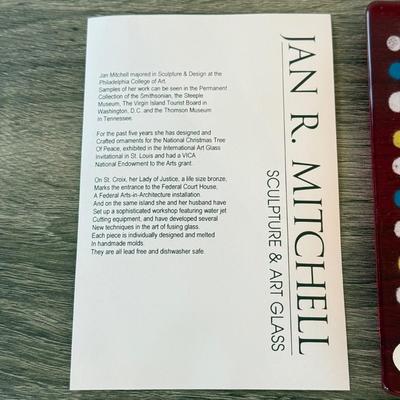 LOT 143K: Jan R Mitchell Designs Art Glass Tic Tac Toe Hand Made in the Virgin Islands