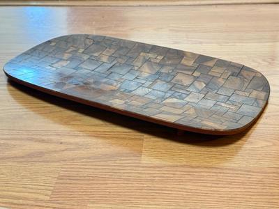 LOT 144K: Wooden Tray Hand Made in Jerusalem & Plastic Placemats from Israel Museum & National Parks Authority