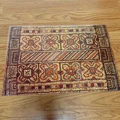 LOT 144K: Wooden Tray Hand Made in Jerusalem & Plastic Placemats from Israel Museum & National Parks Authority