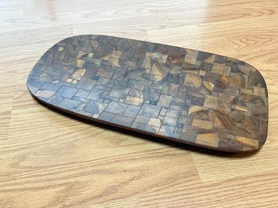 LOT 144K: Wooden Tray Hand Made in Jerusalem & Plastic Placemats from Israel Museum & National Parks Authority