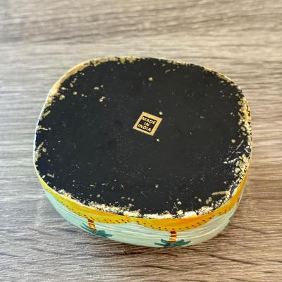 LOT 145K: Flamingo Lounge Dennis East Sign, Wood Flamingo Trinket Box made in India, Signed Pastel Pottery & More