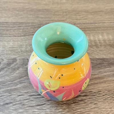 LOT 145K: Flamingo Lounge Dennis East Sign, Wood Flamingo Trinket Box made in India, Signed Pastel Pottery & More