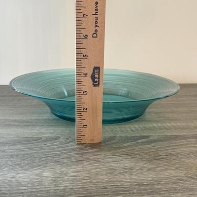 LOT 148K: Beautiful Bormioli Rocco Teal Glass Bowl Set