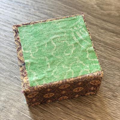 LOT 149K: Antique Brass Pot, Fabric Trinket Box, Wooden Carved Box & More