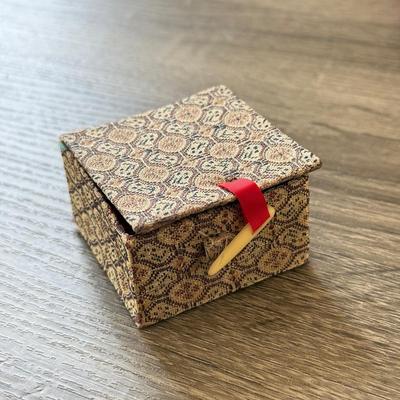 LOT 149K: Antique Brass Pot, Fabric Trinket Box, Wooden Carved Box & More