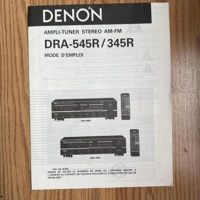 LOT 152F: Denon Ampli-Tuner Stereo AM-FM Model DRA-345R