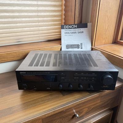 LOT 152F: Denon Ampli-Tuner Stereo AM-FM Model DRA-345R