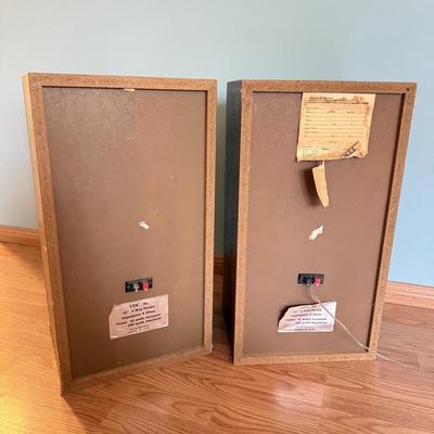 LOT 153F: Vintage TDC 4a 10” 2-way Ported Speakers w/ Audio Cables