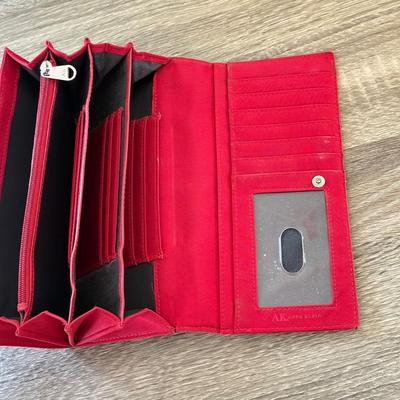 LOT 157K: Red Ladies’ Wallets: Mushroom, Anne Klein & More