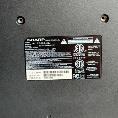 LOT 158F: Sharp 32” LCD TV Model LC-32LE450U