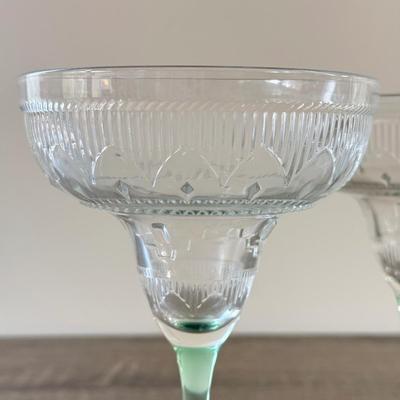 LOT 183K: Margarita Glasses, Pink Stem Wine Glasses & More Drinkware