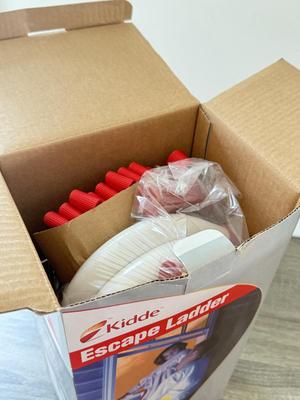 LOT 184F: Kidde Escape Ladder & Fire Extinguisher w/ Boxes