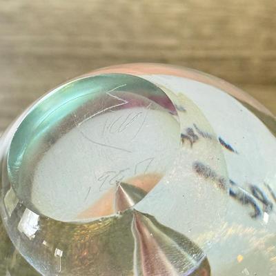 LOT 185K: Glass Paperweight and Marble Egg Collection - Signed & Millefiori