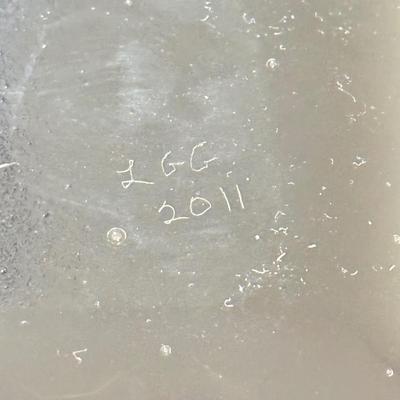 LOT 186X: Gorgeous Signed Art Glass Dishes & Iridescent Bowl