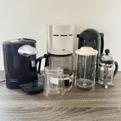 LOT 187K: Coffee Collection: Milk Frothing Machine, Coffee Maker & More