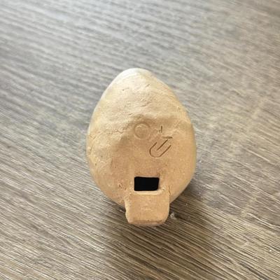 LOT 188: Carved Rabbit Whistle w/ Stamp & Mini Pottery Collection: Stoneware, Signed & More