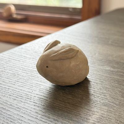 LOT 188: Carved Rabbit Whistle w/ Stamp & Mini Pottery Collection: Stoneware, Signed & More