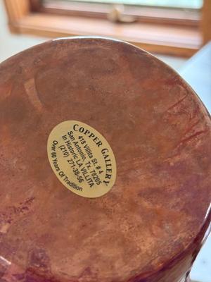 LOT 190: Two Copper Gallery Vases