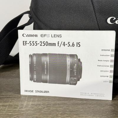 LOT 193X: Canon EF-S55-250mm Lens w/ Branded Bag