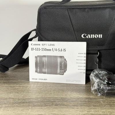 LOT 193X: Canon EF-S55-250mm Lens w/ Branded Bag