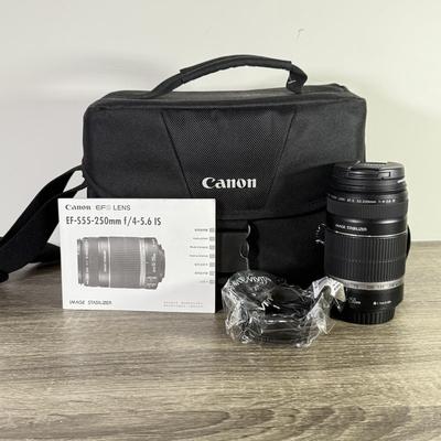 LOT 193X: Canon EF-S55-250mm Lens w/ Branded Bag