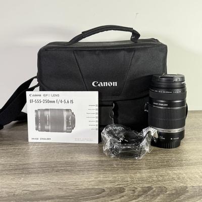 LOT 193X: Canon EF-S55-250mm Lens w/ Branded Bag