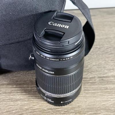 LOT 193X: Canon EF-S55-250mm Lens w/ Branded Bag