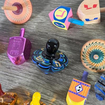 LOT 194K: Collection of Dreidels: Signed, Hand Blown & More