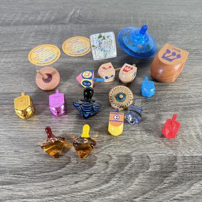 LOT 194K: Collection of Dreidels: Signed, Hand Blown & More
