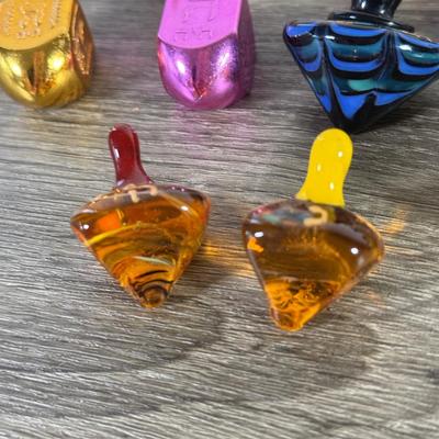 LOT 194K: Collection of Dreidels: Signed, Hand Blown & More