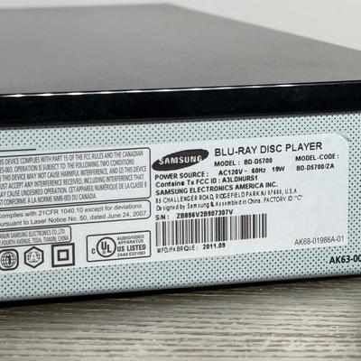 LOT 196F: Samsung Blu-Ray Disc Player Model BD-D5700