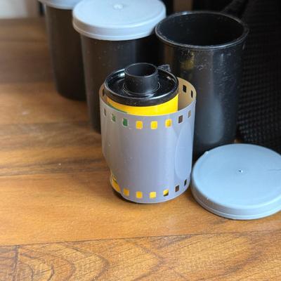 LOT 198X: Ricoh Shot Master Zoom 105 Camera, Nikon National Geographic Society Binoculars, Canon Camera Bag, Unused 35mm Film & More