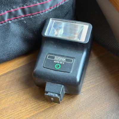 LOT 198X: Ricoh Shot Master Zoom 105 Camera, Nikon National Geographic Society Binoculars, Canon Camera Bag, Unused 35mm Film & More