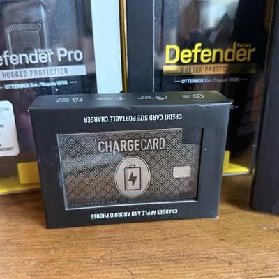 LOT 223X: Phone and Tablet Accessories: Dell Lattitude 7320 Detachable Action Pen, Otterbox Case, Credit Card Mobile Charger, PNC...