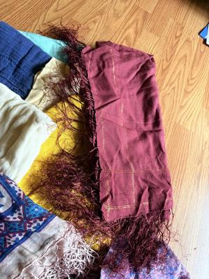 LOT 224: Collection of Scarves, Some Hand Made