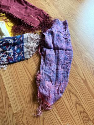 LOT 224: Collection of Scarves, Some Hand Made