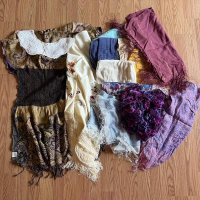 LOT 224: Collection of Scarves, Some Hand Made