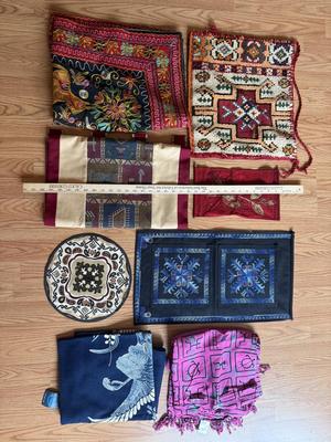 LOT 226F: Hand Made Wall Hangings & Embroidered Decorative Fabrics