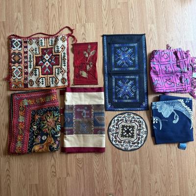 LOT 226F: Hand Made Wall Hangings & Embroidered Decorative Fabrics