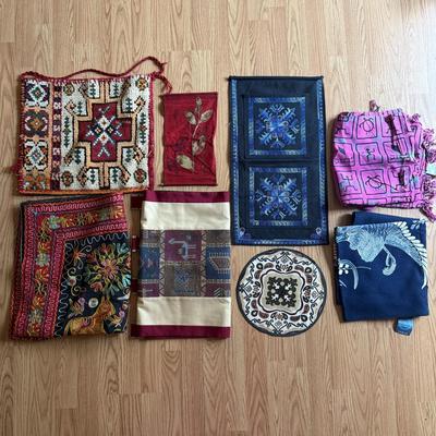 LOT 226F: Hand Made Wall Hangings & Embroidered Decorative Fabrics