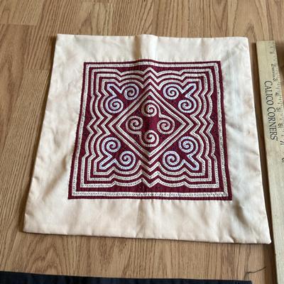 LOT 231F: Embroidered Pillow Covers & Decorative Fabrics
