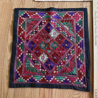 LOT 231F: Embroidered Pillow Covers & Decorative Fabrics
