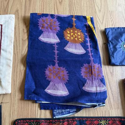 LOT 231F: Embroidered Pillow Covers & Decorative Fabrics