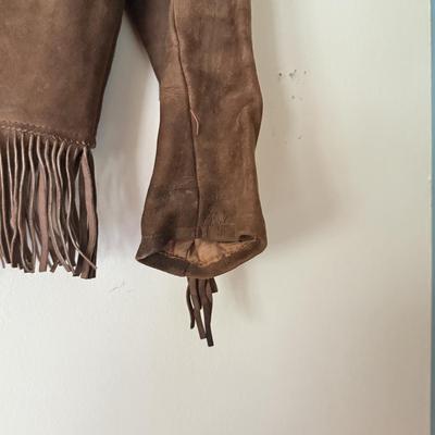 LOT 232F: Vintage Harvey Neal Sportswear Suede Fringe Jacket