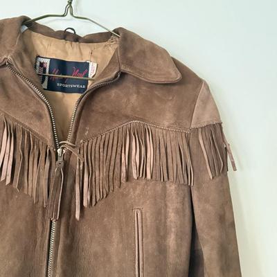 LOT 232F: Vintage Harvey Neal Sportswear Suede Fringe Jacket