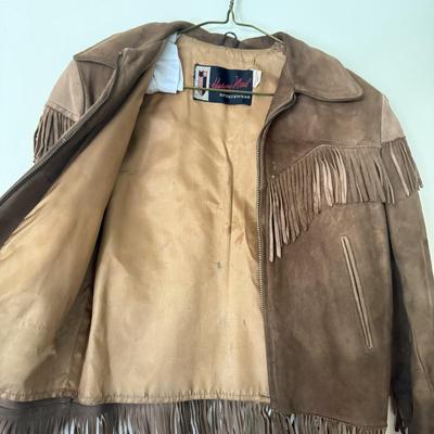 LOT 232F: Vintage Harvey Neal Sportswear Suede Fringe Jacket